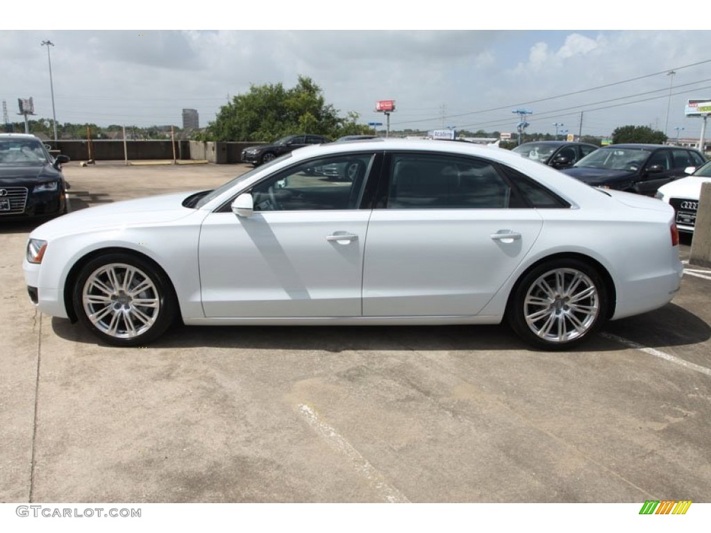 Glacier White Metallic 2013 Audi A8 L 3.0T quattro Exterior Photo #68540894