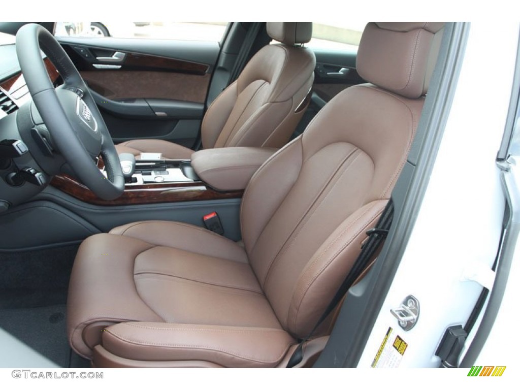 Nougat Brown Interior 2013 Audi A8 L 3.0T quattro Photo #68541022