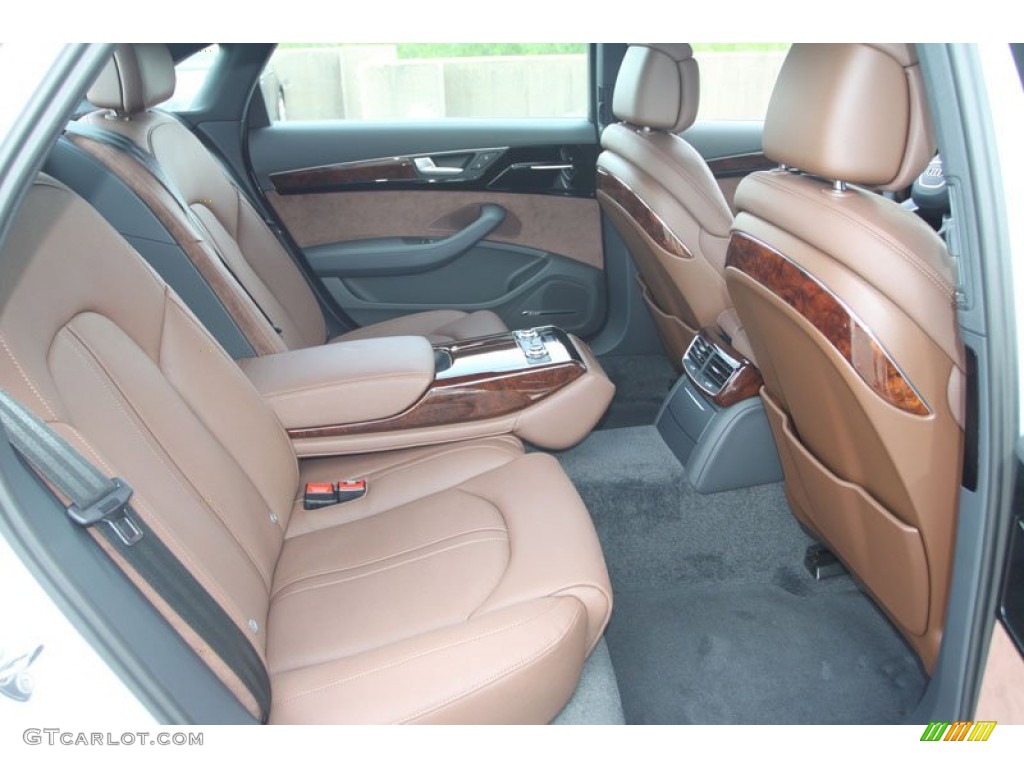 Nougat Brown Interior 2013 Audi A8 L 3.0T quattro Photo #68541145