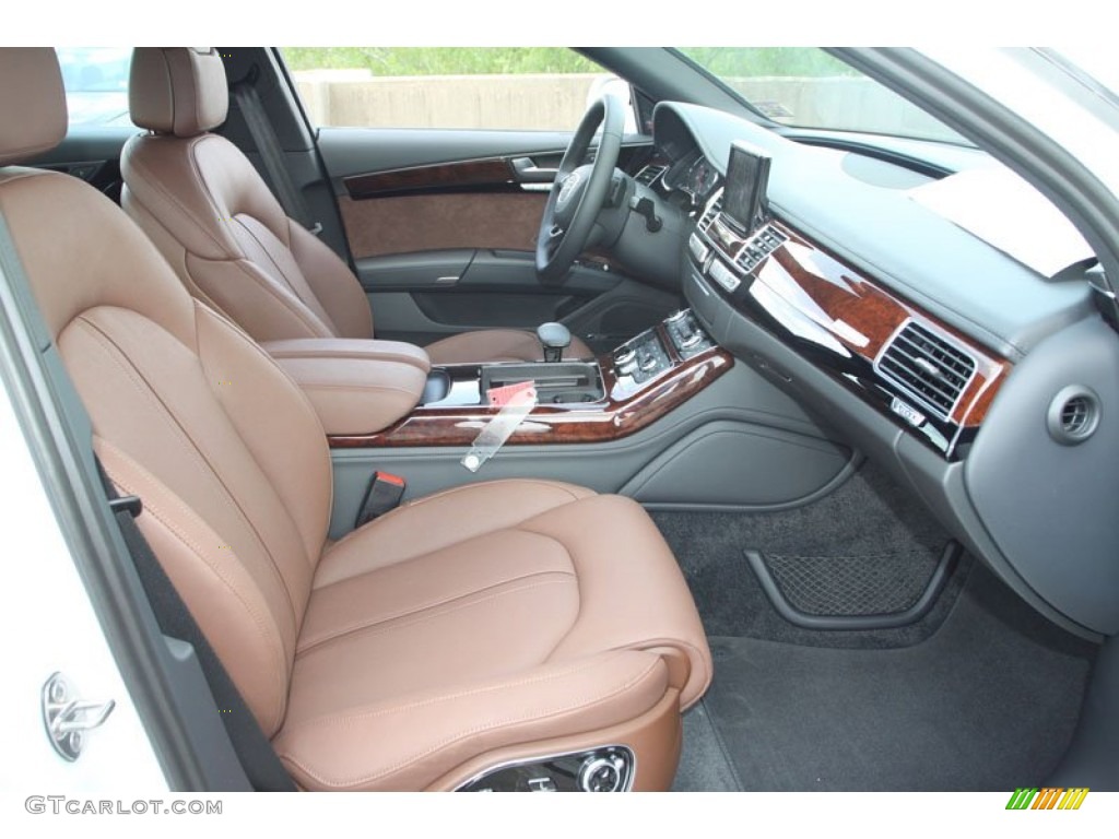 Nougat Brown Interior 2013 Audi A8 L 3.0T quattro Photo #68541163