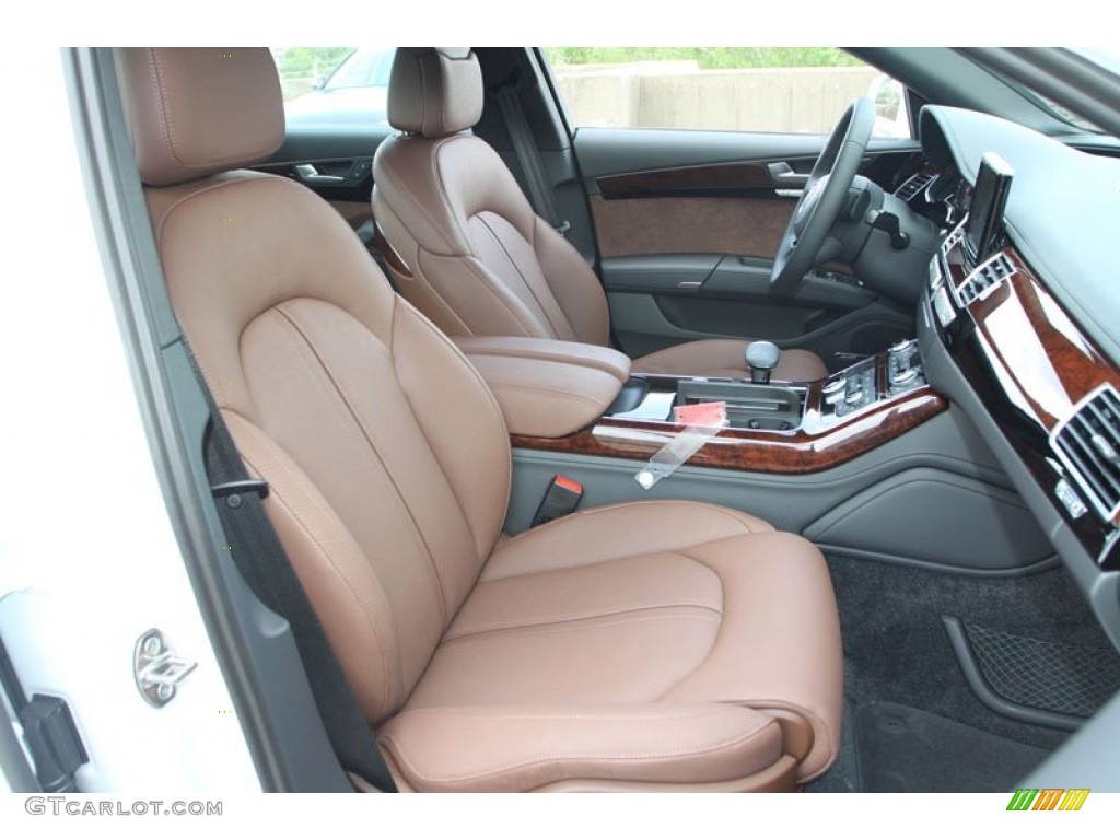 Nougat Brown Interior 2013 Audi A8 L 3.0T quattro Photo #68541172