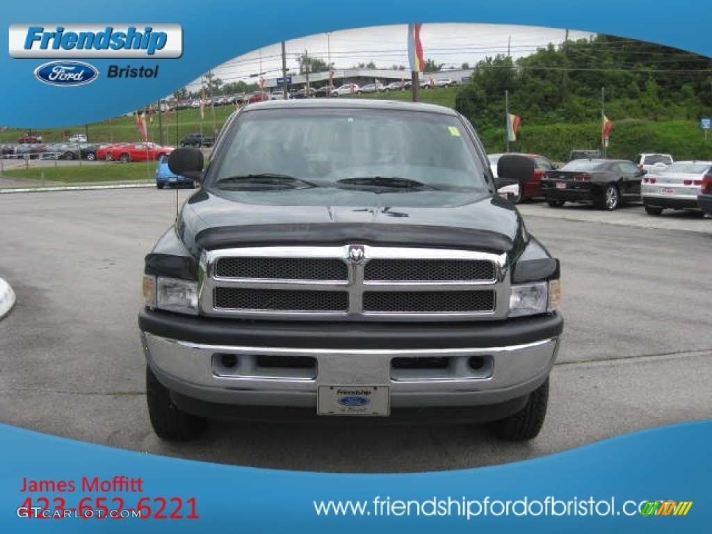 2001 Ram 1500 SLT Club Cab 4x4 - Forest Green Pearl / Mist Gray photo #3