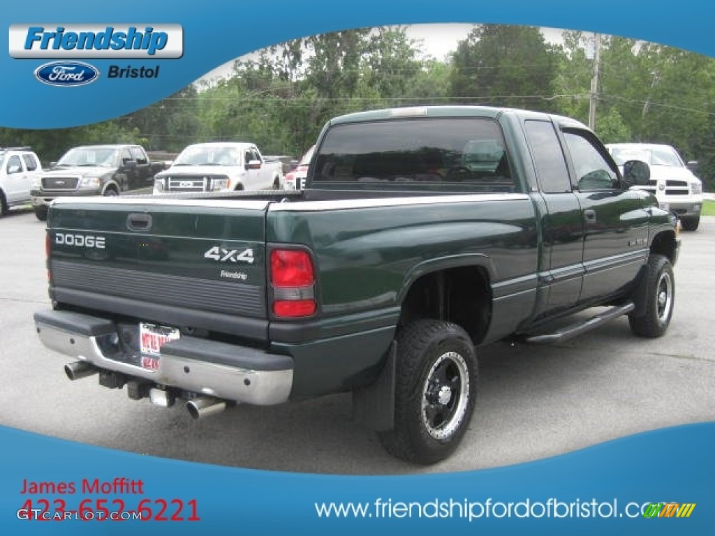 2001 Ram 1500 SLT Club Cab 4x4 - Forest Green Pearl / Mist Gray photo #6