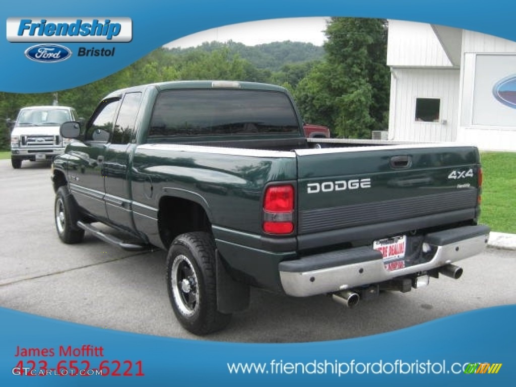 2001 Ram 1500 SLT Club Cab 4x4 - Forest Green Pearl / Mist Gray photo #8