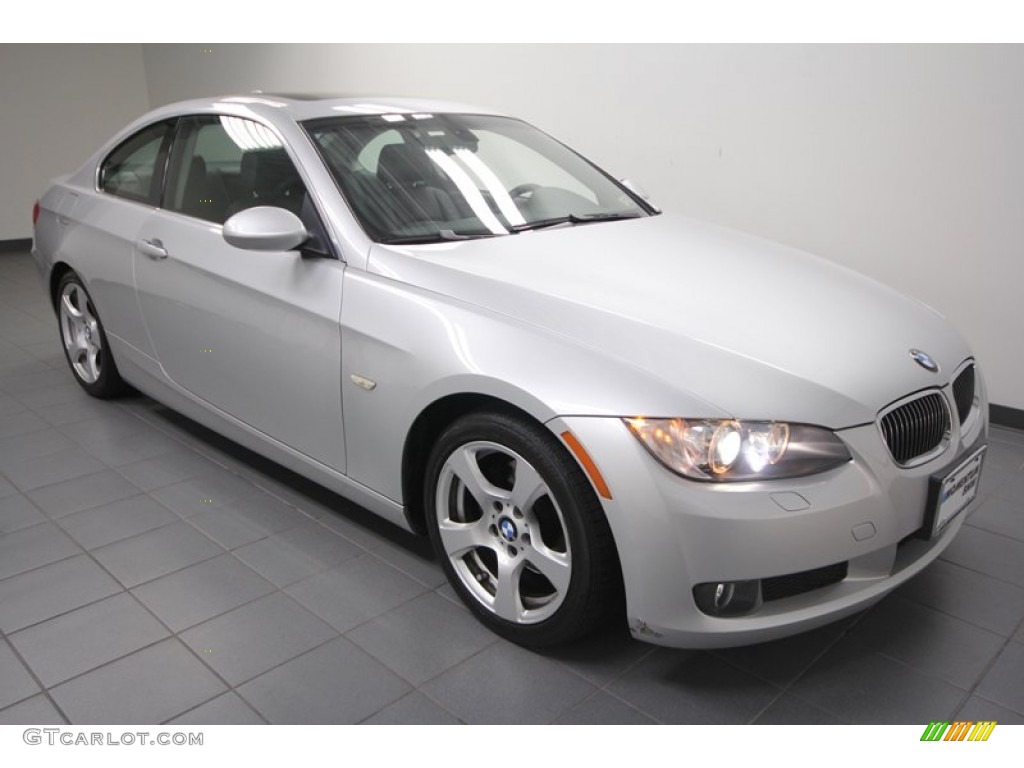 2009 3 Series 328i Coupe - Titanium Silver Metallic / Black photo #7