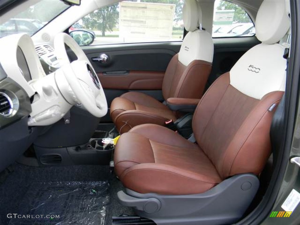2012 Fiat 500 Lounge Front Seat Photo #68543506