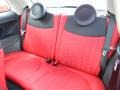 Pelle Rosso/Nera (Red/Black) 2012 Fiat 500 Lounge Interior