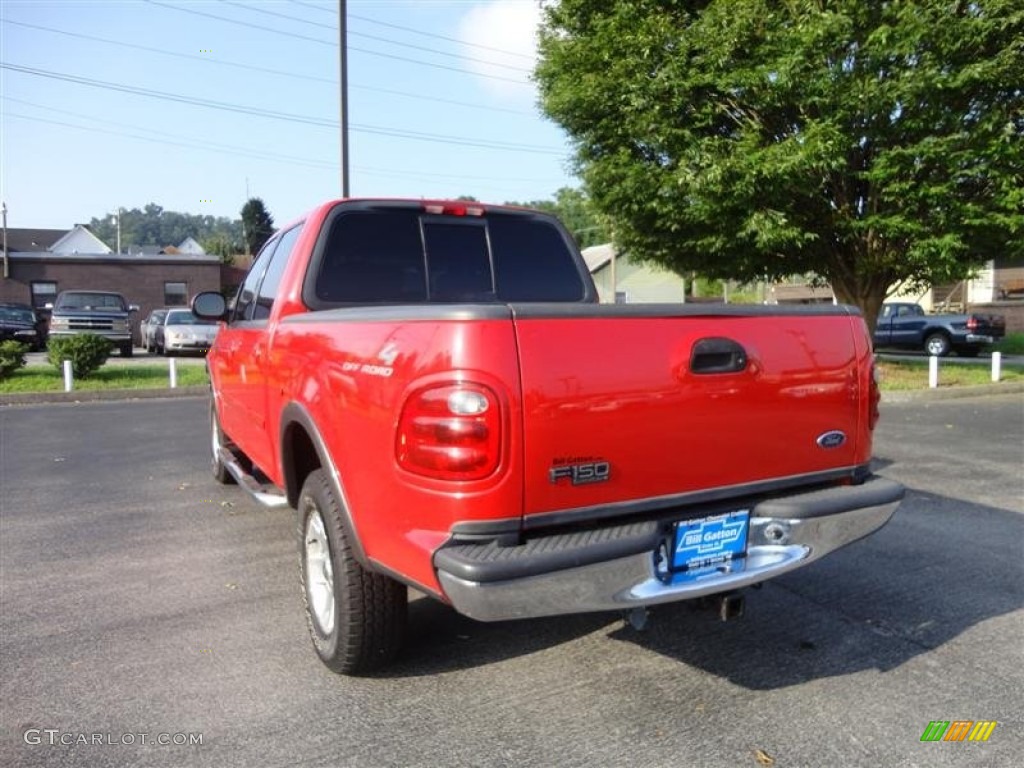 2003 F150 FX4 SuperCrew 4x4 - Bright Red / Medium Graphite Grey photo #3