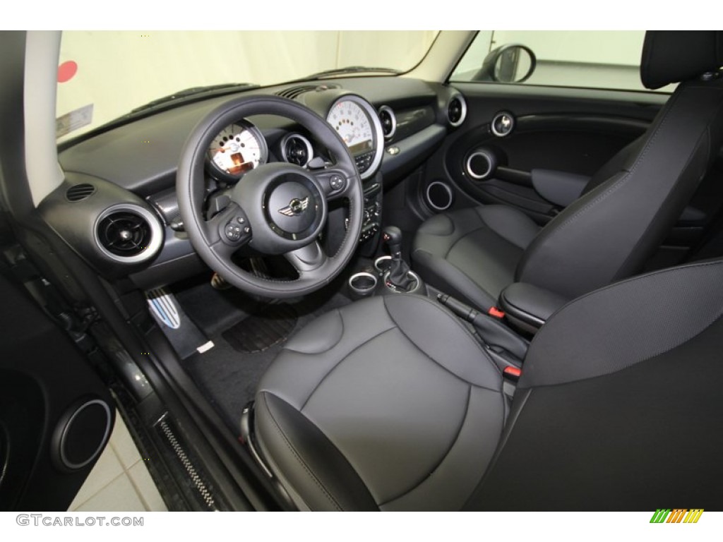 Carbon Black Interior 2012 Mini Cooper S Hardtop Photo #68544895