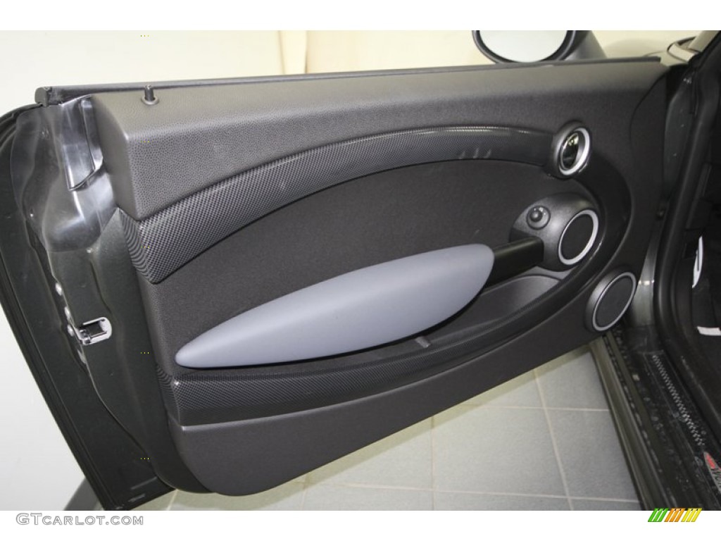 2012 Mini Cooper S Hardtop Carbon Black Door Panel Photo #68544911