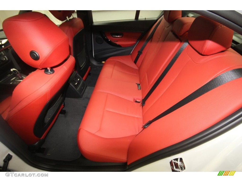 Coral Red/Black Interior 2012 BMW 3 Series 328i Sedan Photo #68545903