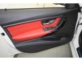 Coral Red/Black Door Panel Photo for 2012 BMW 3 Series #68545912