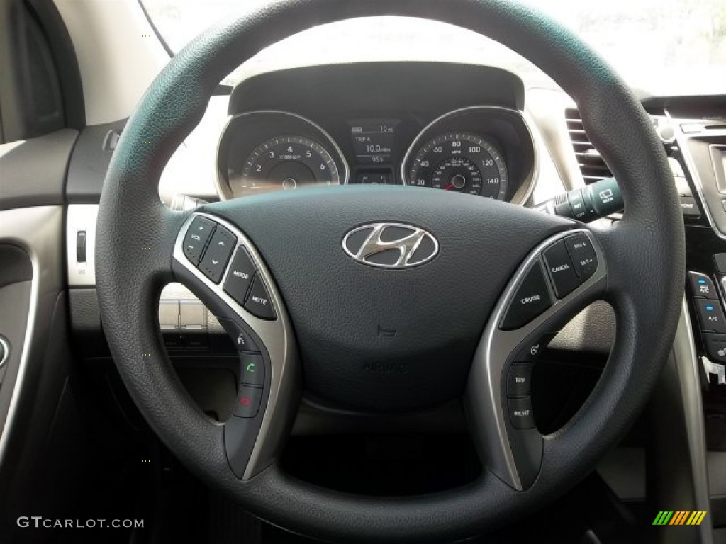 2013 Hyundai Elantra GT Black Steering Wheel Photo #68545924