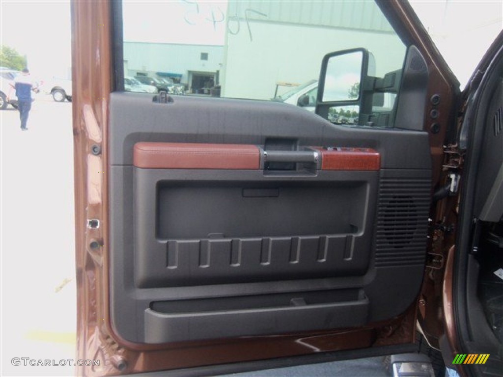 2012 Ford F350 Super Duty King Ranch Crew Cab 4x4 Chaparral Leather Door Panel Photo #68546902