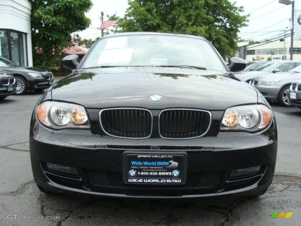 2011 1 Series 128i Coupe - Black Sapphire Metallic / Black photo #2