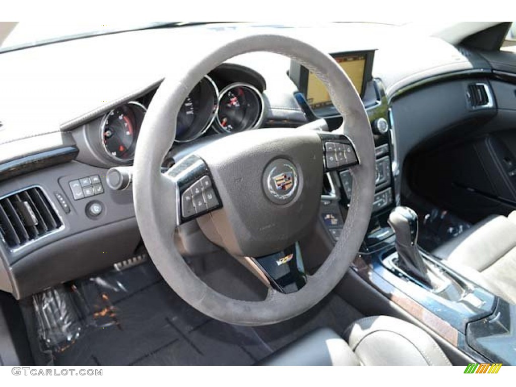 2011 Cadillac CTS -V Sedan Ebony Steering Wheel Photo #68548837