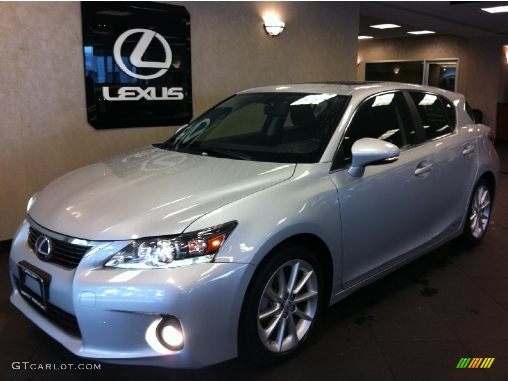 2012 CT 200h Hybrid Premium - Nebula Gray Pearl / Black photo #3