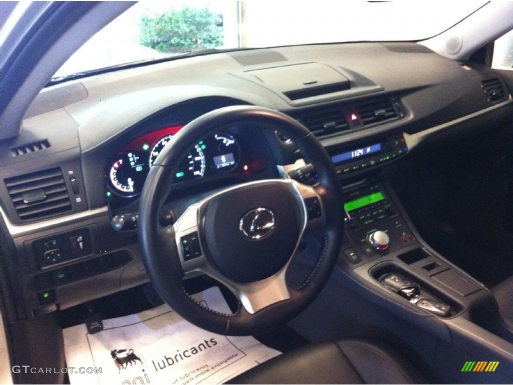 2012 CT 200h Hybrid Premium - Nebula Gray Pearl / Black photo #9