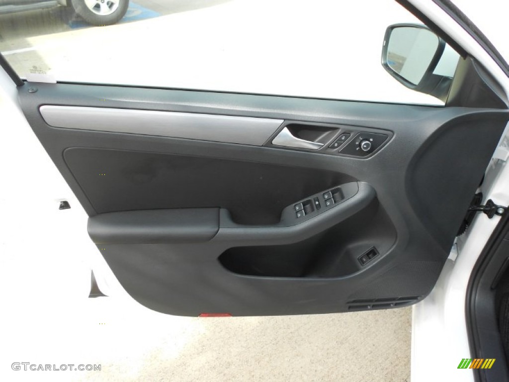 2013 Volkswagen Jetta TDI Sedan Titan Black Door Panel Photo #68553676