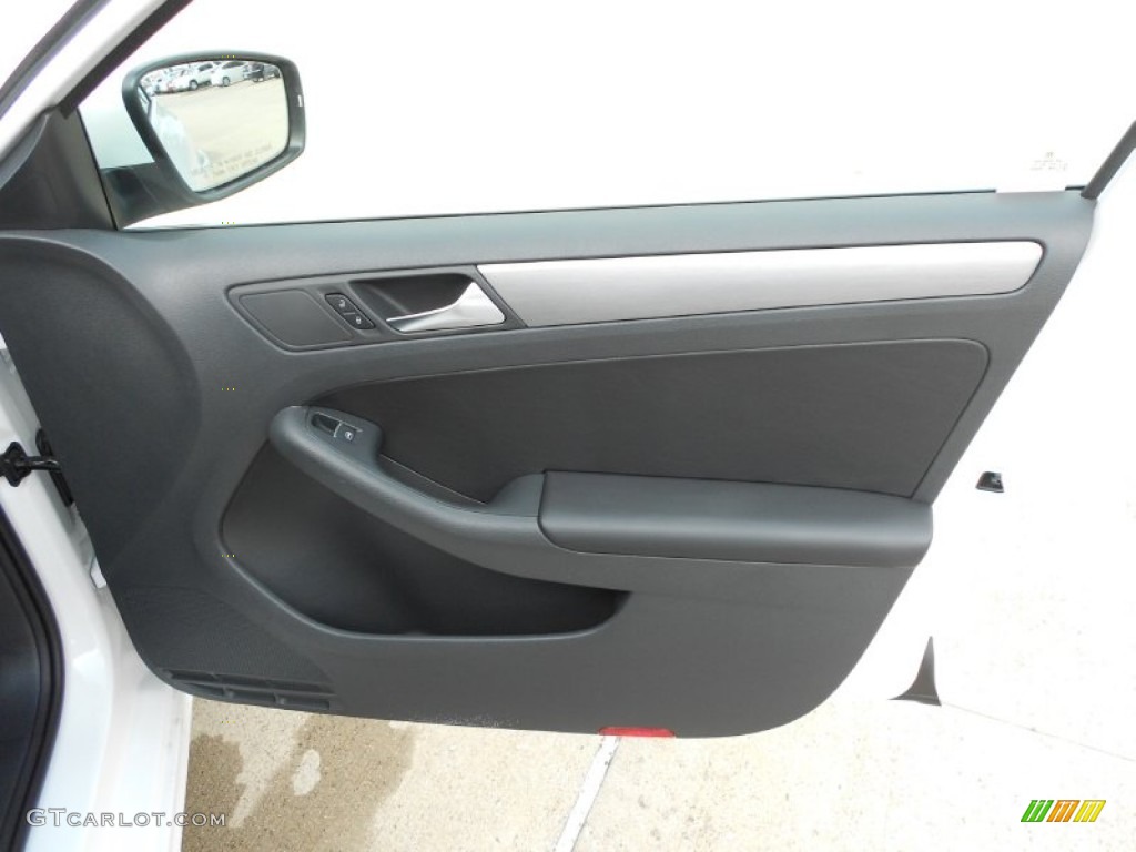 2013 Volkswagen Jetta TDI Sedan Titan Black Door Panel Photo #68553697