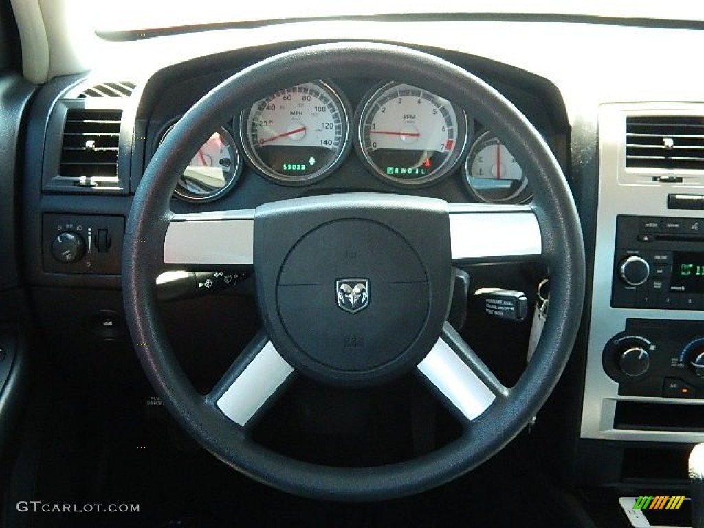 2010 Dodge Charger SXT Dark Slate Gray Steering Wheel Photo #68554930