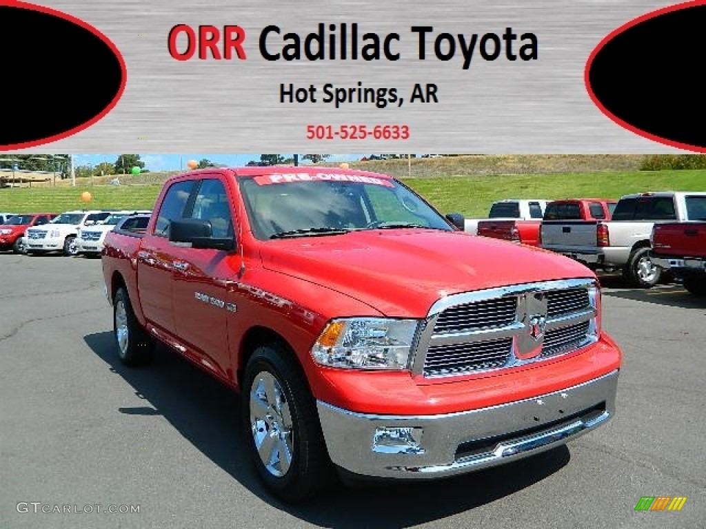 2012 Ram 1500 Big Horn Crew Cab - Flame Red / Dark Slate Gray/Medium Graystone photo #1