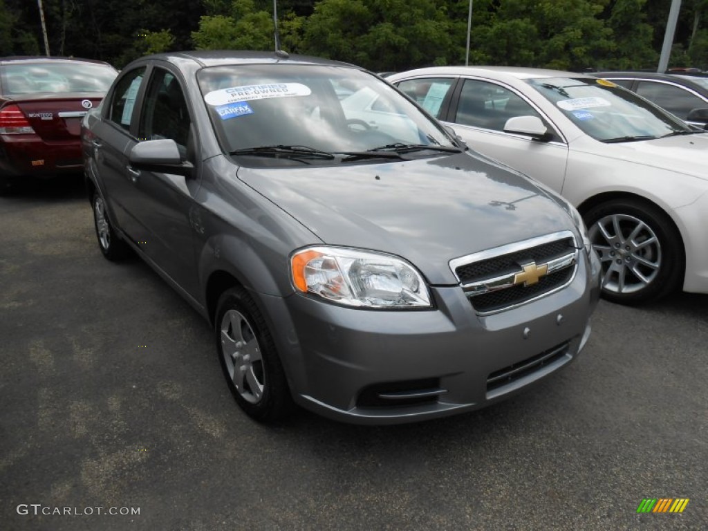 2010 Aveo LS Sedan - Medium Gray / Charcoal photo #1