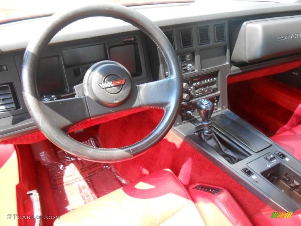 1987 Chevrolet Corvette Coupe Red Dashboard Photo #68556871
