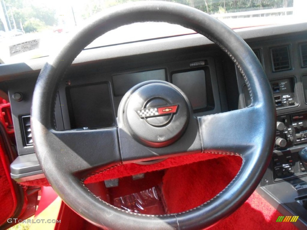 1987 Chevrolet Corvette Coupe Red Steering Wheel Photo #68556898