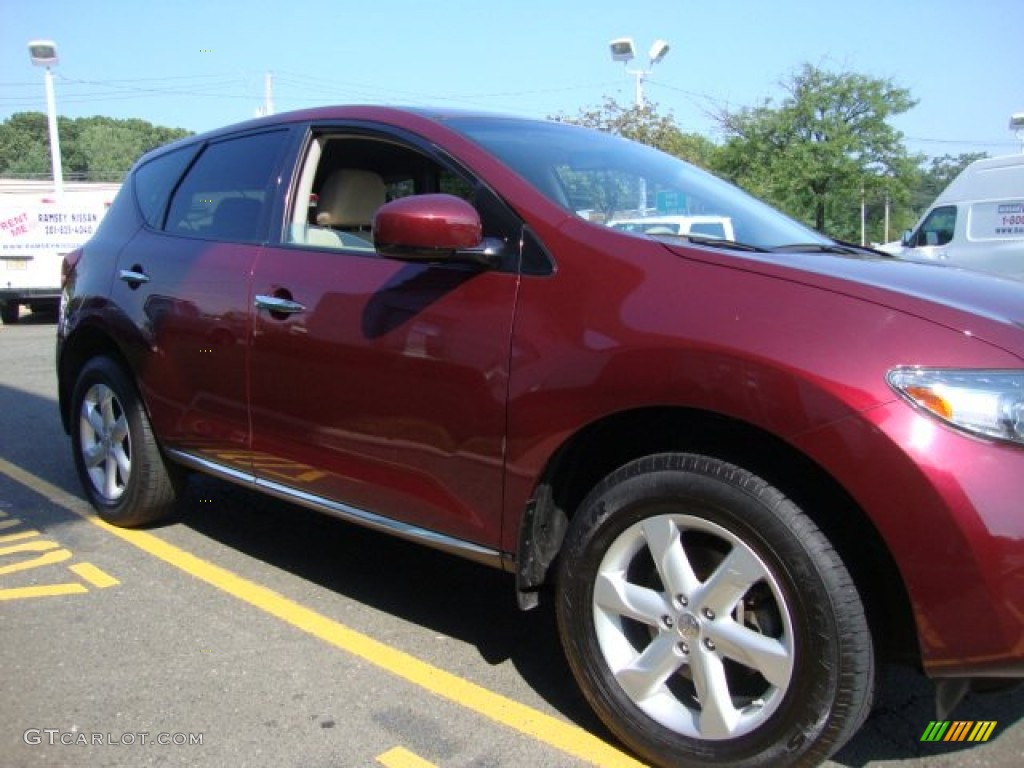 2010 Murano S AWD - Merlot Red Metallic / Beige photo #7