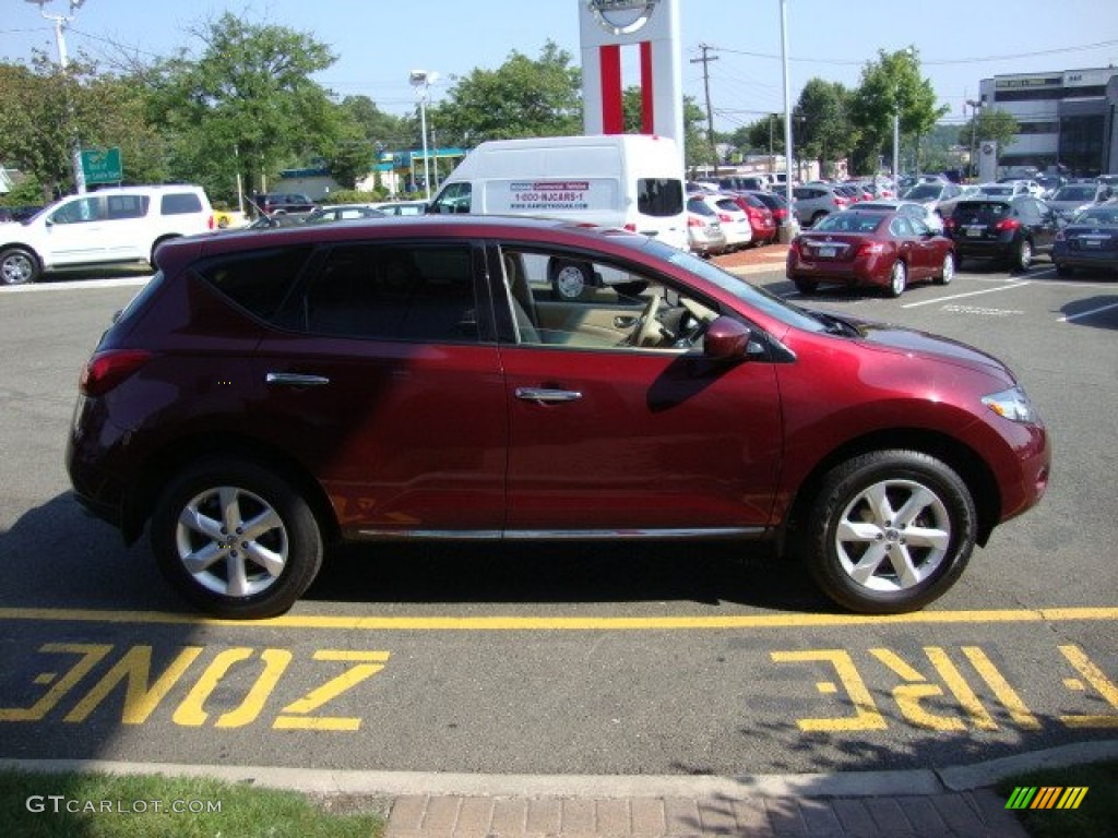 2010 Murano S AWD - Merlot Red Metallic / Beige photo #8