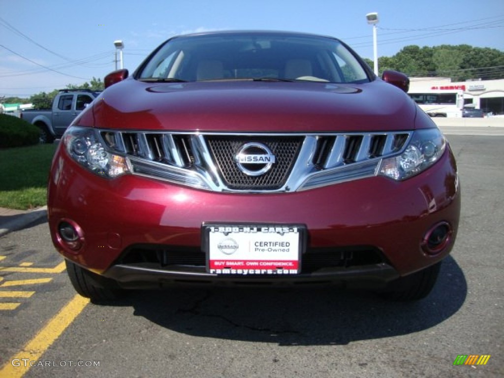 2010 Murano S AWD - Merlot Red Metallic / Beige photo #9