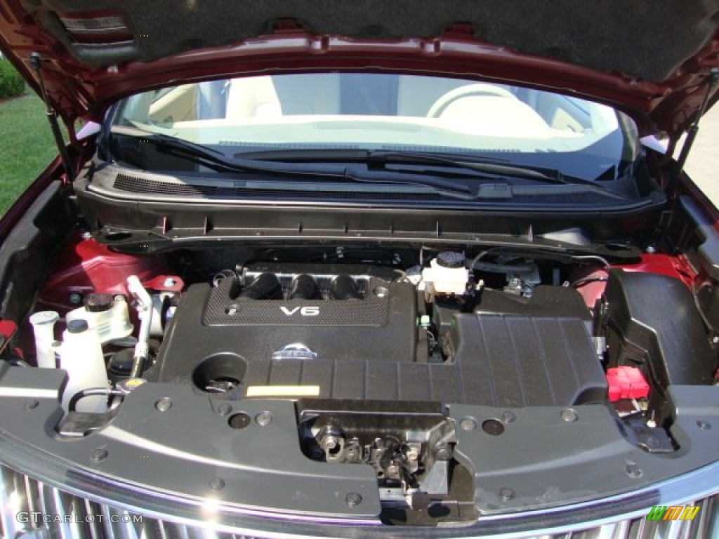 2010 Murano S AWD - Merlot Red Metallic / Beige photo #10