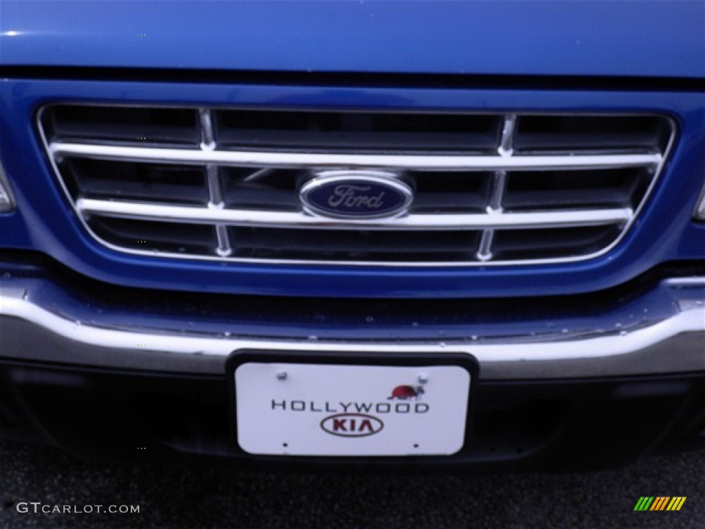 2001 Ranger XLT SuperCab - Bright Island Blue Metallic / Medium Prairie Tan photo #4