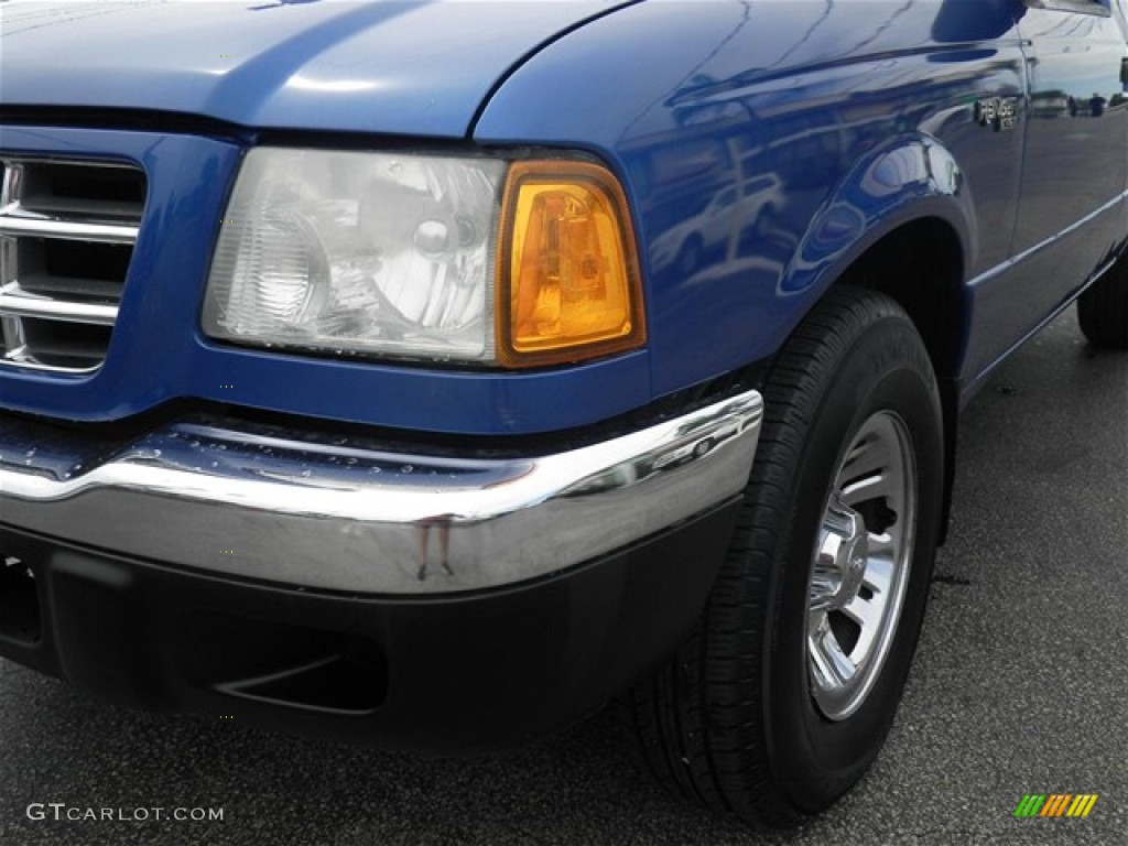 2001 Ranger XLT SuperCab - Bright Island Blue Metallic / Medium Prairie Tan photo #6