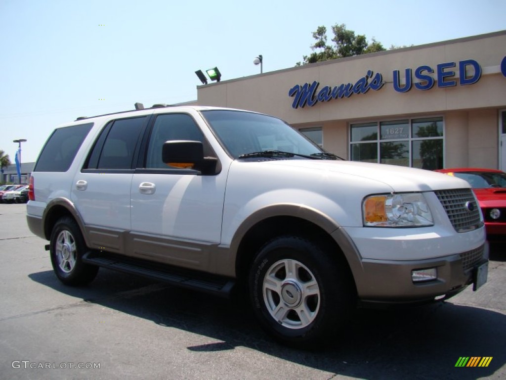 2003 Expedition Eddie Bauer - Oxford White / Medium Parchment photo #2