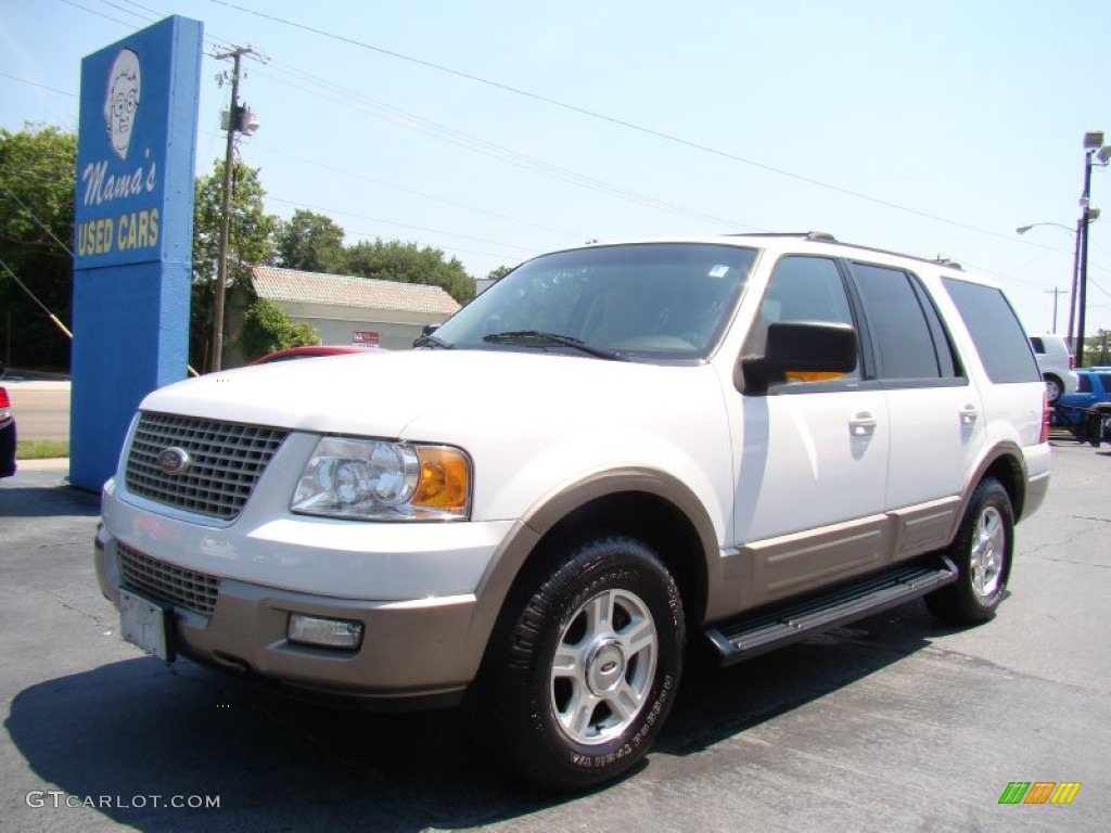 2003 Expedition Eddie Bauer - Oxford White / Medium Parchment photo #4