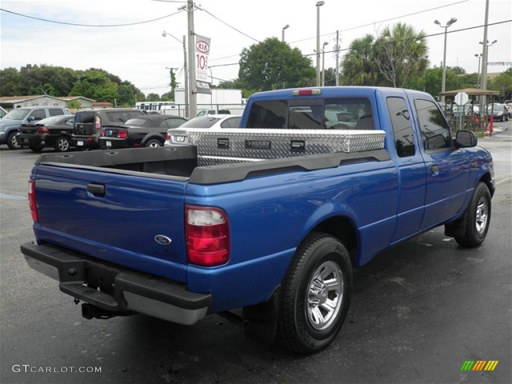 2001 Ranger XLT SuperCab - Bright Island Blue Metallic / Medium Prairie Tan photo #15