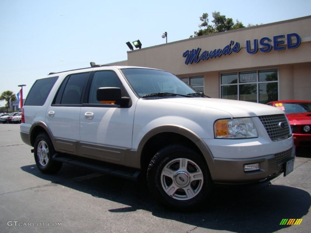 2003 Expedition Eddie Bauer - Oxford White / Medium Parchment photo #30