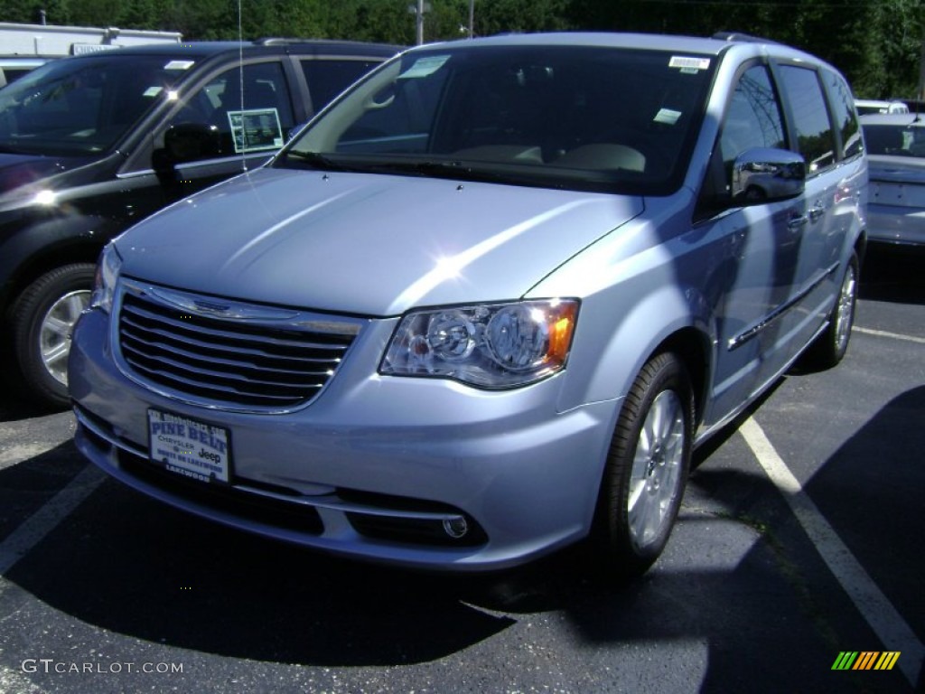 2012 Town & Country Touring - L - Crystal Blue Pearl / Dark Frost Beige/Medium Frost Beige photo #1