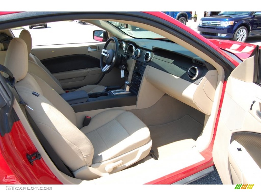 2008 Mustang V6 Deluxe Coupe - Torch Red / Medium Parchment photo #11