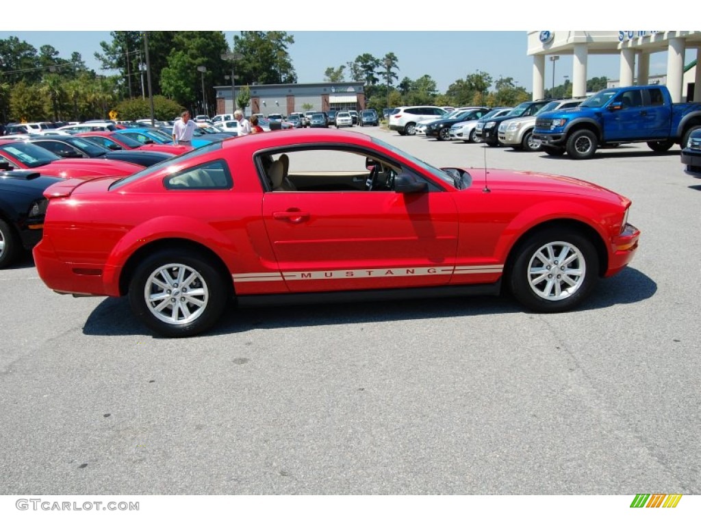 2008 Mustang V6 Deluxe Coupe - Torch Red / Medium Parchment photo #14