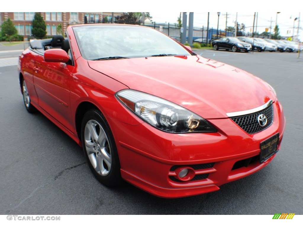 Absolutely Red 2007 Toyota Solara Sport V6 Convertible Exterior Photo #68561347