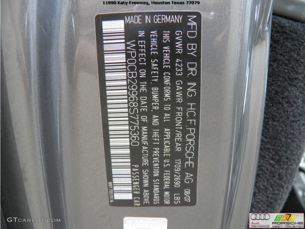 2008 911 Carrera S Cabriolet - Meteor Grey Metallic / Black photo #34