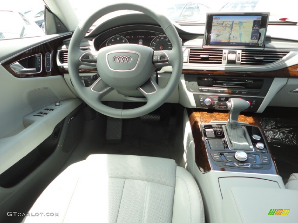 2013 Audi A7 3.0T quattro Prestige Titanium Gray Dashboard Photo #68564159