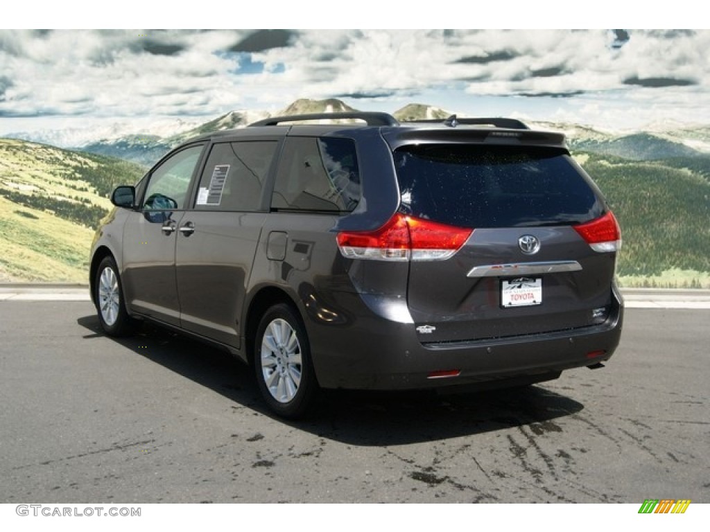 2012 Sienna Limited AWD - Predawn Gray Mica / Light Gray photo #2