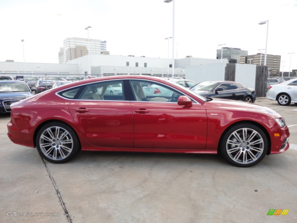 Garnet Red Pearl Effect 2013 Audi A7 3.0T quattro Prestige Exterior Photo #68564586