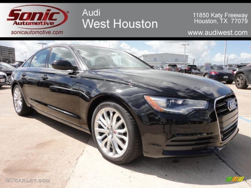 2013 A6 2.0T Sedan - Phantom Black Pearl Effect / Nougat Brown photo #1