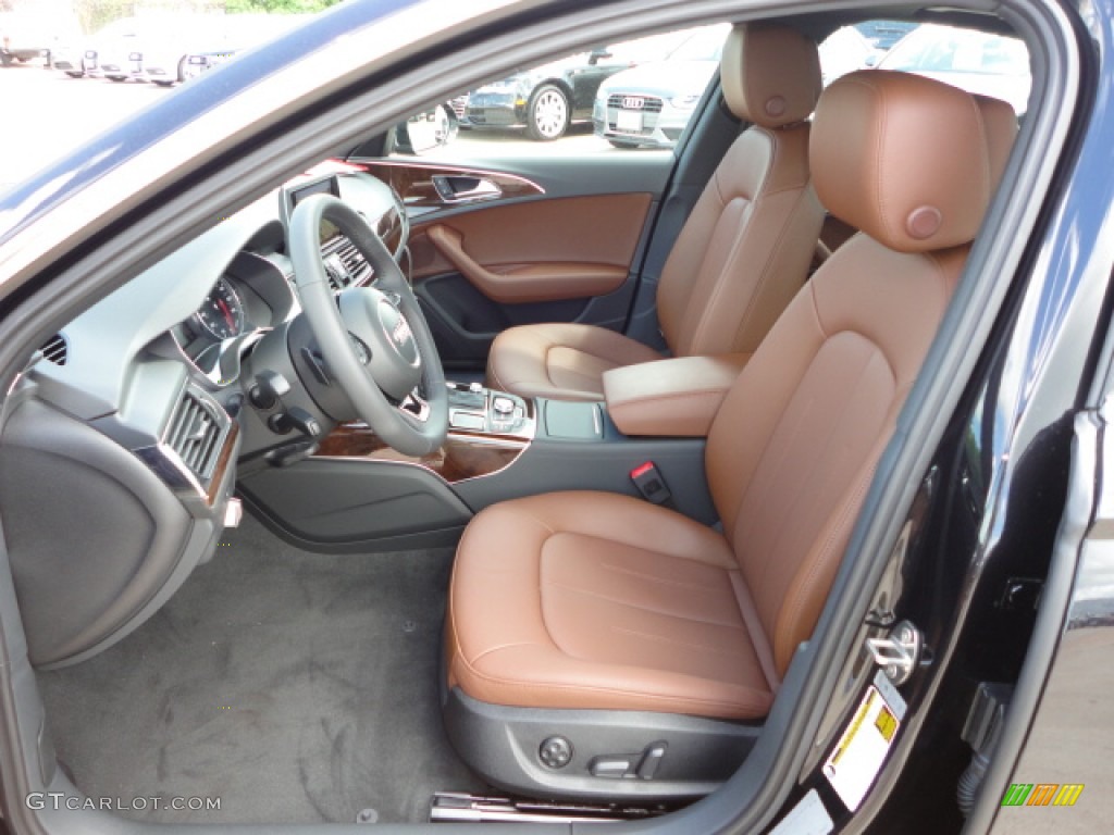 Nougat Brown Interior 2013 Audi A6 2.0T Sedan Photo #68564686