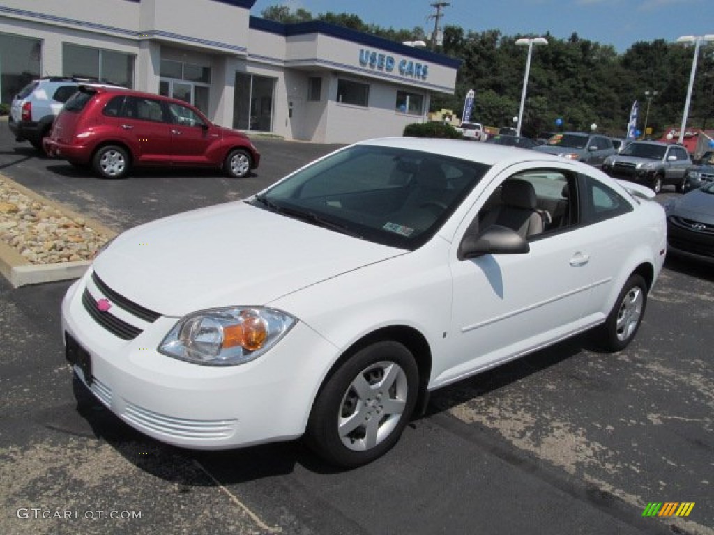 2007 Cobalt LS Coupe - Summit White / Gray photo #6